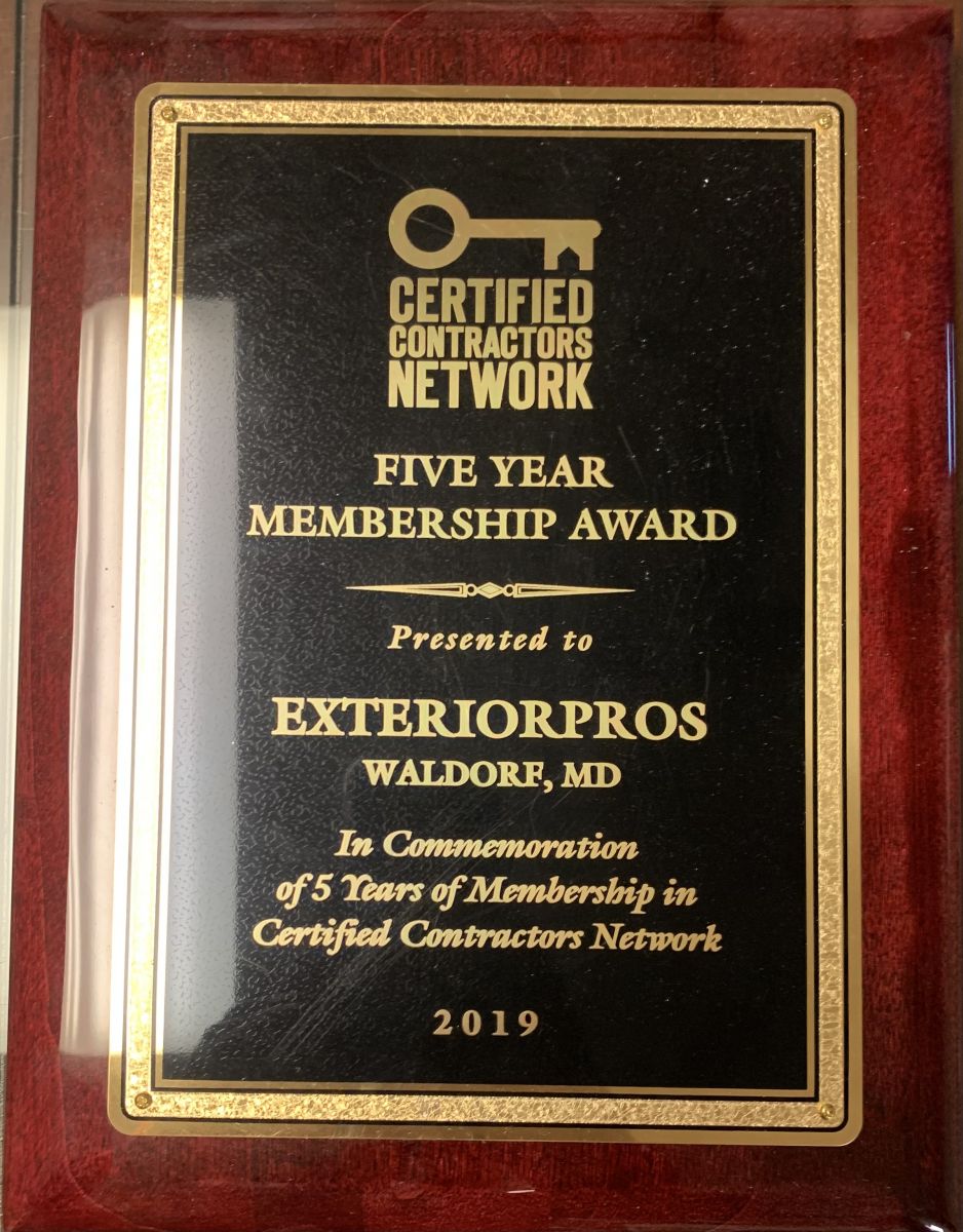 Certified Contractors Network award