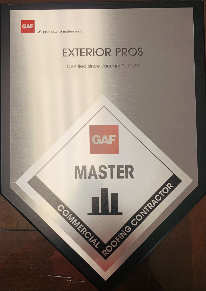 GAF Master Commercial Roofing Contractor award